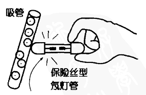 静电使氖灯发光