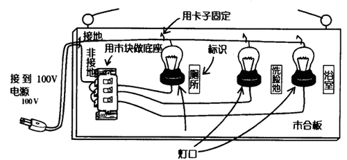 盥洗室开关的组装