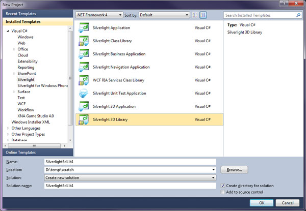 Silverlight3DLib模板