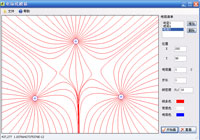 二维点电荷形成的静电场电场线绘制